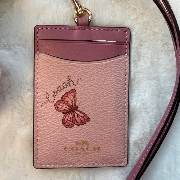 Coach Accessories - Coach Lanyard ID with Butterfly Print